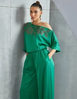 Green River Leaf Drop Shoulder Jumpsuit -Incasee Ceantral njjp 1073