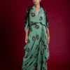 Sage-Green And Brown Ss2 Dress -Incasee Ceantral nkrs21113 1