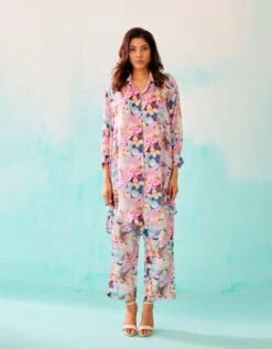 A Floral Print Indie Shirt