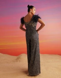 Navy Blue Najat Jumpsuit -Incasee Ceantral nss4896b