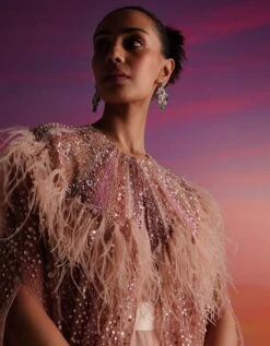 Salmon Pink María Cape & Jumpsuit -Incasee Ceantral nss55853