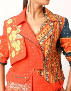 Orange Assymtrical Tulle Skirt -Incasee Ceantral ogaan 945