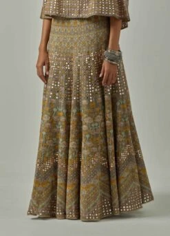 Greying Green Cape With Skirt -Incasee Ceantral omiwmir22045