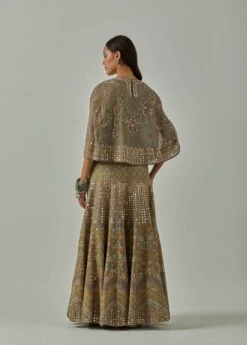 Greying Green Cape With Skirt -Incasee Ceantral omiwmir2204b