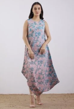 Powder Blue Crinkle Dress