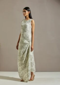 Yellow Chanderi Dress -Incasee Ceantral omwkrosdr052