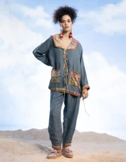 Teal Blue Karinasa Shirt -Incasee Ceantral pal142