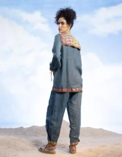 Teal Blue Karinasa Shirt -Incasee Ceantral pal14b