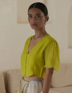 Fleeting Moments Lime Blouse -Incasee Ceantral pm0323