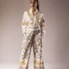Full Handpainted Jumpsuit On Ivory Silk Chanderi -Incasee Ceantral ppss2524231