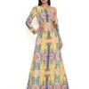 Yellow Enchanted Print Crepe Embroidered Side Tie-Up Choli With A Skirt 2 Yellow Enchanted Print Crepe Embroidered Side Tie-Up Choli With A Skirt -Incasee Ceantral ps cs0036 c1