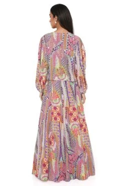 African Print Crepe Embroidered Drawstring Top With Lehenga 13 African Print Crepe Embroidered Drawstring Top With Lehenga -Incasee Ceantral pslh0072ab