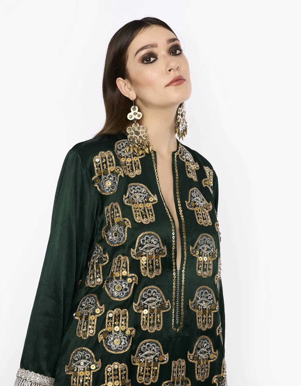 The Scalloped Fatima Hands' Column Dress 5 The Scalloped Fatima Hands' Column Dress - Image 3