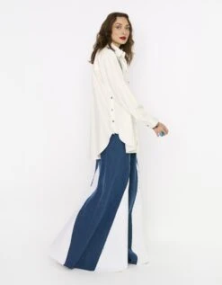 The Embroidered Knots On Shoulder Classic Shirt  -Incasee Ceantral rarasss2023742