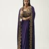 Purple Cotton Embroidered Skrit Set -Incasee Ceantral rjs6321