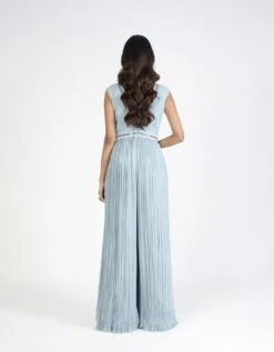 Dusky Blue Pleated Jumpsuit -Incasee Ceantral rjs712duskyblueb