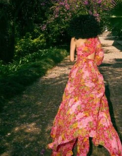 Multicolor Sandra One Shoulder Dress -Incasee Ceantral rkrs23019b