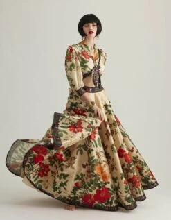 Ivory Emerald Redoute Leela Skirt Set -Incasee Ceantral rr510714