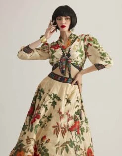 Ivory Emerald Redoute Leela Skirt Set -Incasee Ceantral rr510715