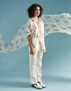 Spree Drawstring Silk Shirt