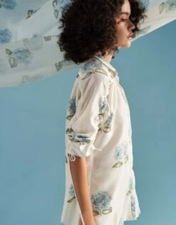 Spree Drawstring Silk Shirt -Incasee Ceantral sass23sh0123b