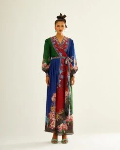 Red And Navy Sayuri Udipiti Dress