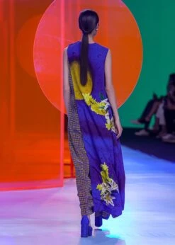 Blue Embellished Cape And Jumpsuit Set -Incasee Ceantral sbsh026b