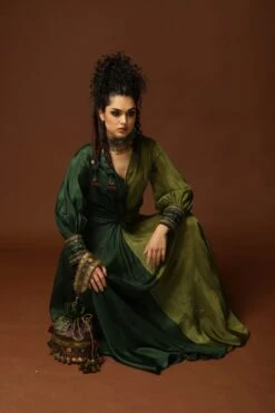 Senquini Olive/emerald Dress -Incasee Ceantral senquini006 5