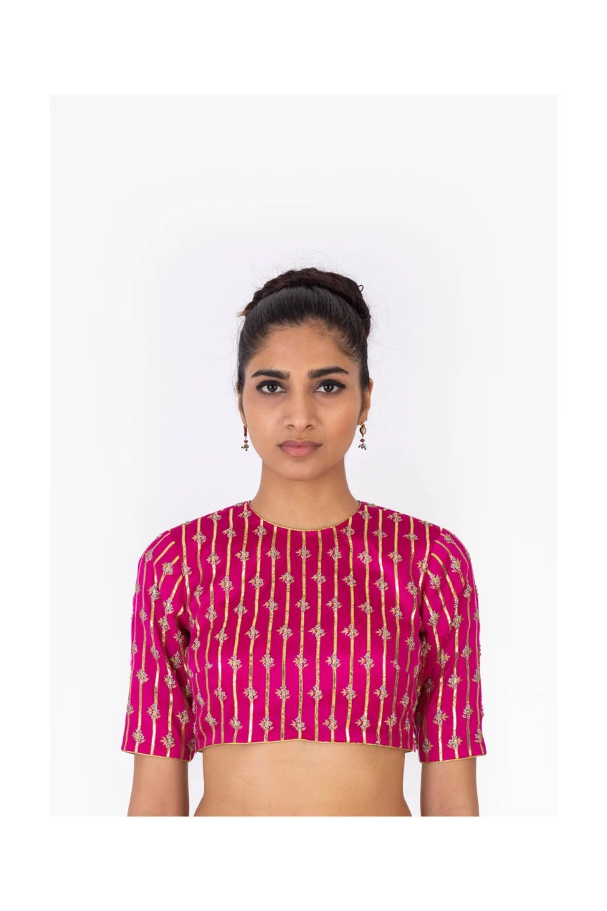 Artemis Rani Pink Satin Silk Blouse 3 Artemis Rani Pink Satin Silk Blouse