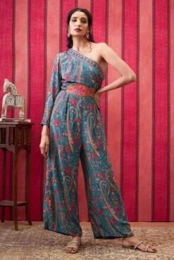 Qala Embellished One-Shoulder Jumpsuit -Incasee Ceantral sp41272