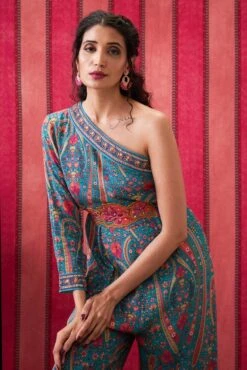 Qala Embellished One-Shoulder Jumpsuit -Incasee Ceantral sp41274