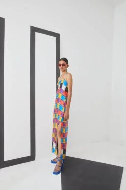 Baltimore Check Slip Dress -Incasee Ceantral srf036b