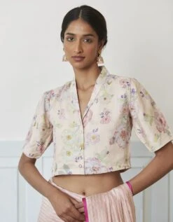 Amore Champagne Mulberry Silk Blouse