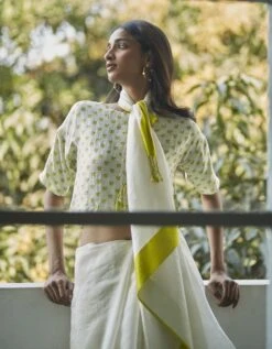 Calm Ivory Mulberry Silk Blouse 7 Calm Ivory Mulberry Silk Blouse -Incasee Ceantral ss23025b