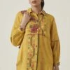 Yellow Gulzaar High Low Shirt -Incasee Ceantral ss2305d1