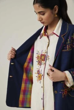 Off-White Gulzaar Khadi Long Shirt -Incasee Ceantral ss2309b5