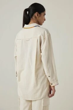 Off-White Gulzaar Khadi Long Shirt -Incasee Ceantral ss2309bb