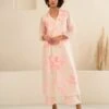 Pink Organza Petal Printed Jacket And Printed Jumpsuit -Incasee Ceantral ss23jj21