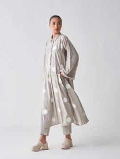 Beige Beige Panel Slit Shirt -Incasee Ceantral ss23s023