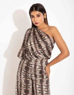 Georgette Hand Draped Jumpsuit -Incasee Ceantral sstanew083