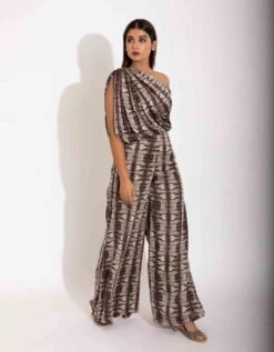 Georgette Hand Draped Jumpsuit -Incasee Ceantral sstanew084