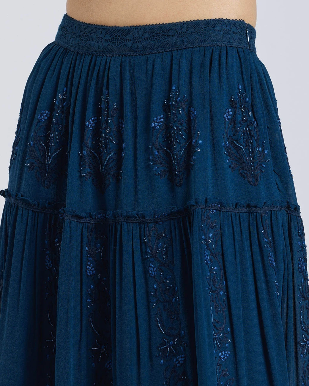 Beaded Aari Tiered Skirt 7 Beaded Aari Tiered Skirt - Image 5