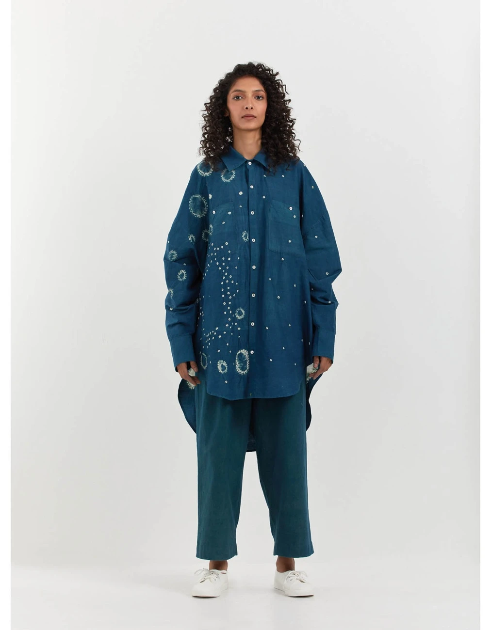 Turquoise Shibori Shirt 3 Turquoise Shibori Shirt