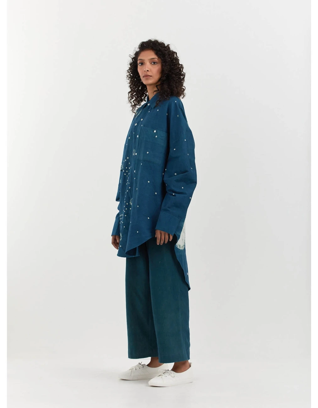 Turquoise Shibori Shirt 5 Turquoise Shibori Shirt - Image 3