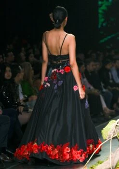 Black & Red Embroidered Lehenga Set -Incasee Ceantral vbshlfw23lhs09b