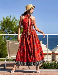 Callista Printed Cross Front Dress