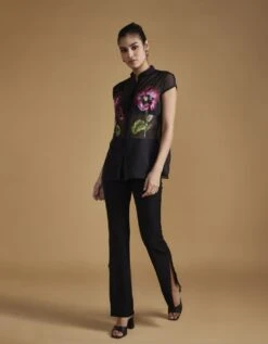 Emboridered Sheer Organza Shirt -Incasee Ceantral veaw23472