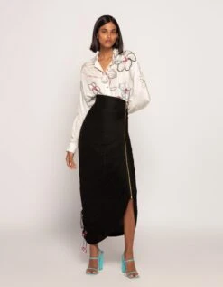 Floral Print Batwing Shirt