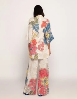 Periwinkle Bandhani Print Batwing Shirt With 3/4 Sleeves -Incasee Ceantral w3019mrb