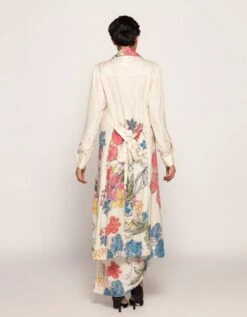 Periwinkle Bandhani Print Long Shurt Style Jacket -Incasee Ceantral w3042mrb